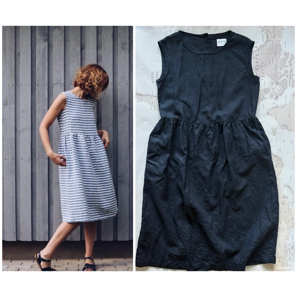 Off/On Linen Sleeveless Dress Black Size XS/Small